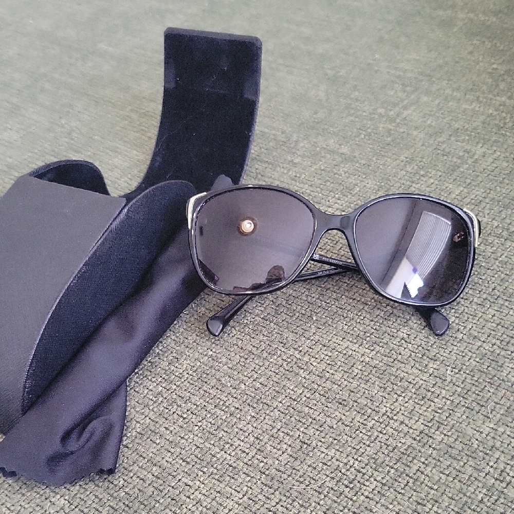 Prada Black Oversized Sunglasses with Case & Cloth